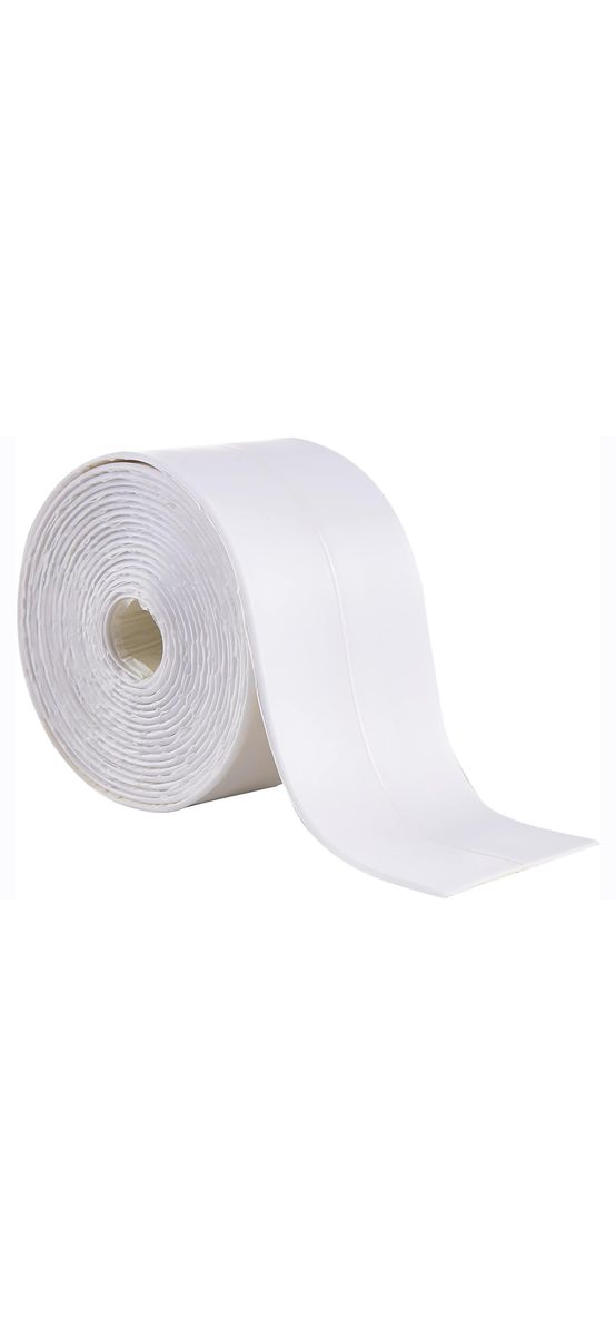 Bandă etanşare autoadezivă albă, Folina ETF12, rolă de 6 cm x 3,2 m, racletă de aplicare inclusă