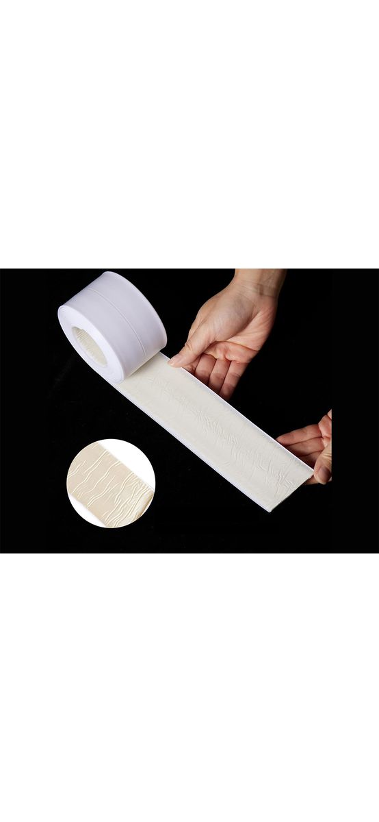 Bandă etanşare autoadezivă albă, Folina ETF12, rolă de 6 cm x 3,2 m, racletă de aplicare inclusă