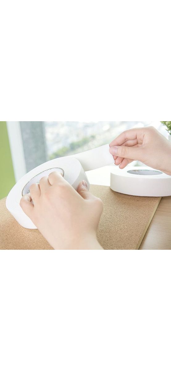 Bandă dublu adezivă 2.4 mm, din spumă, Deli 30412, lungime 450 cm