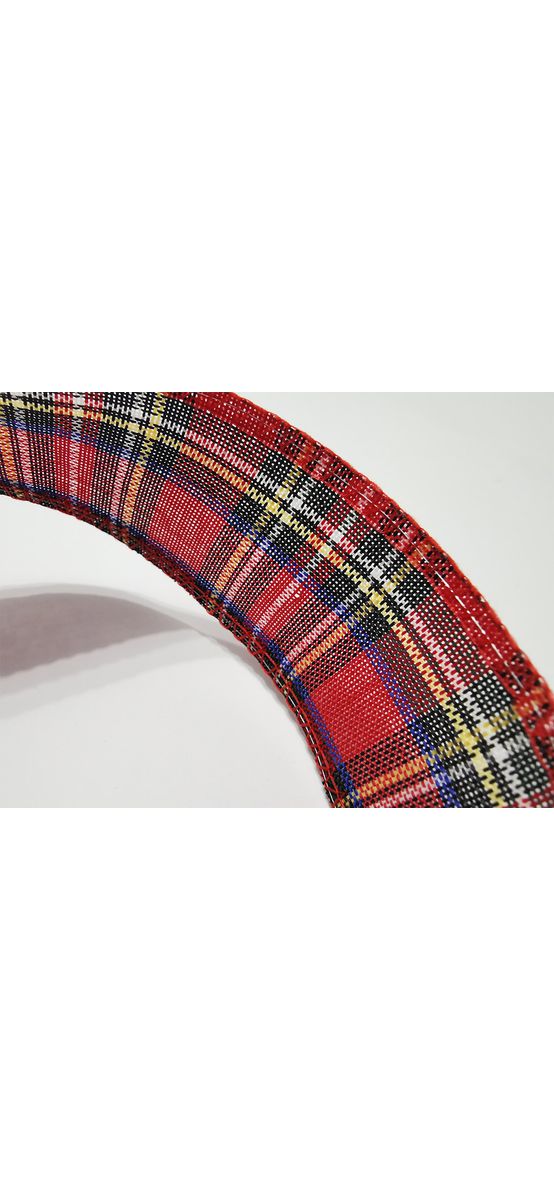Bandă textilă decorativă, carouri roşii, rolă de 5x500 cm
