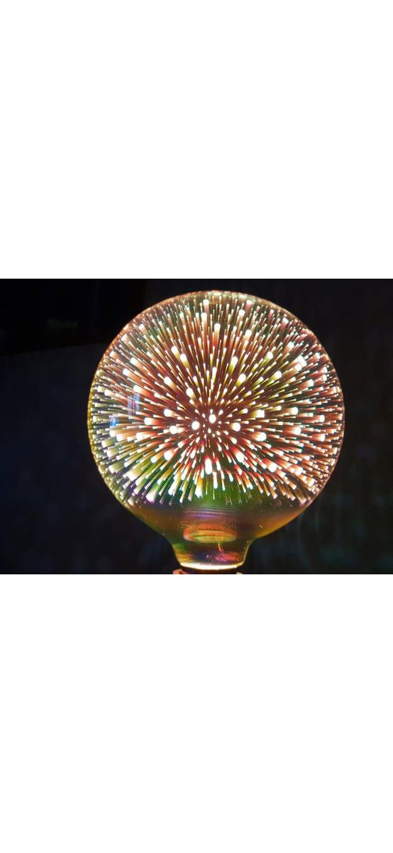 Bec decorativ 3D, LED Multicolor, E27 - Galaxie