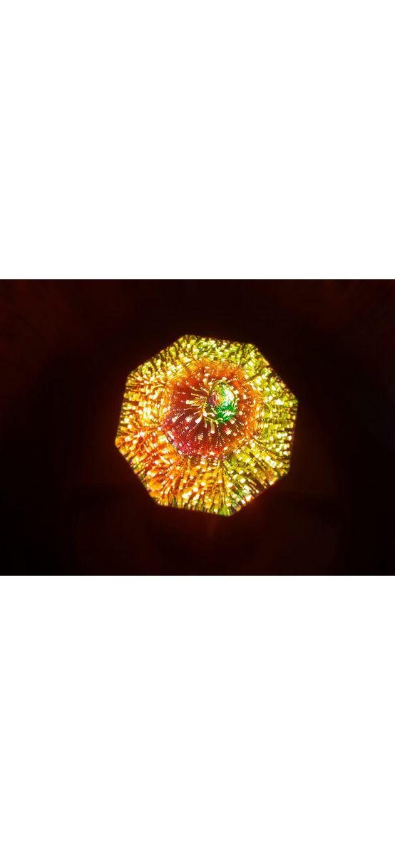 Bec decorativ 3D, Folina, LED Multicolor, E27 - Tip