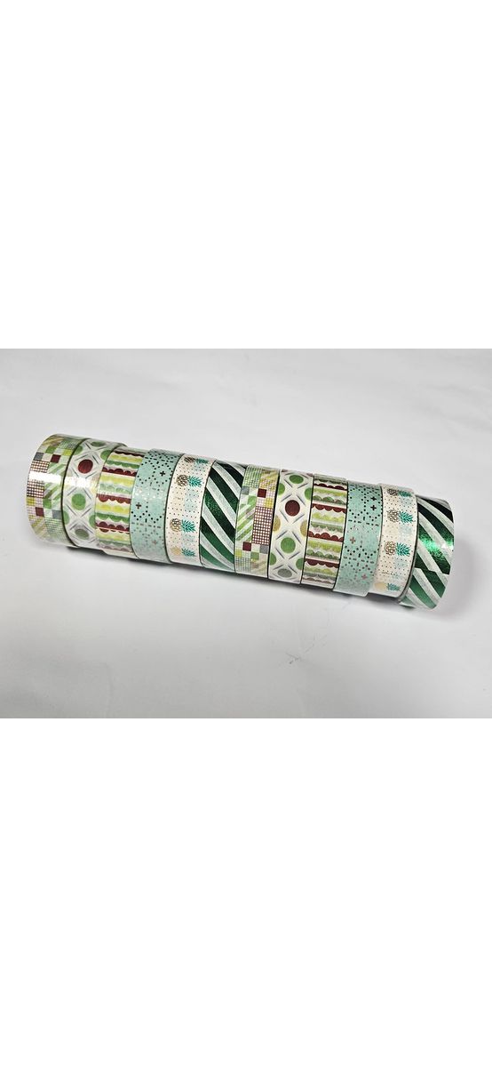 Set 12 role washi tape, bandă adezivă decorativa, Folina MIX12