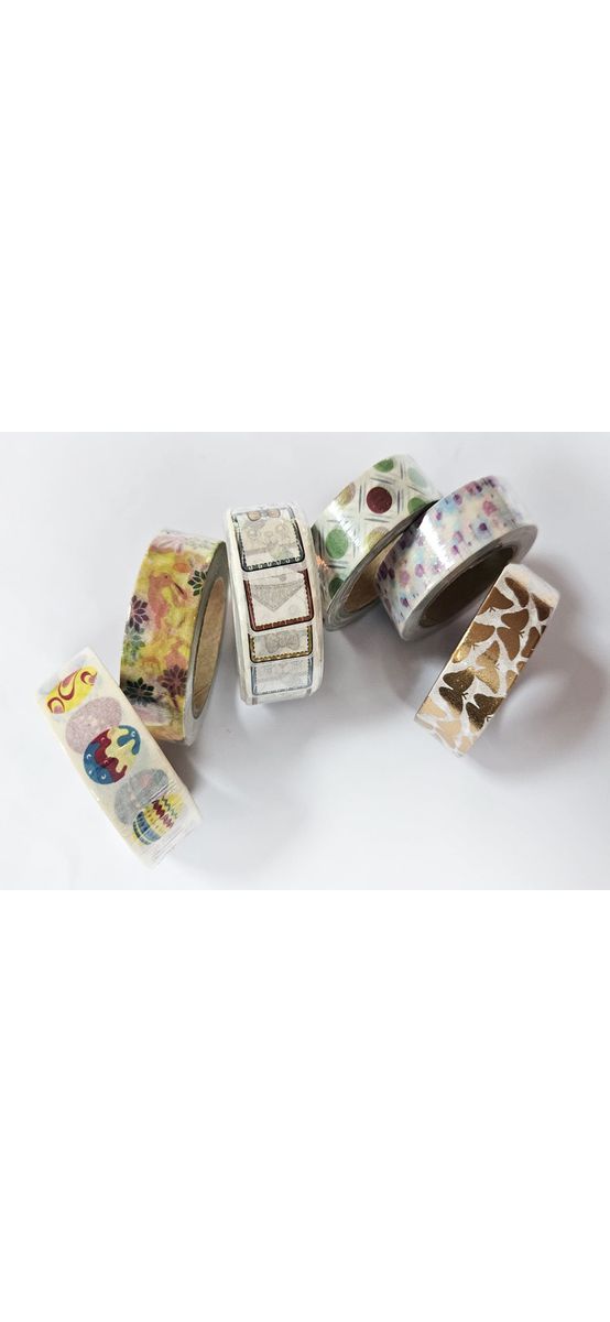 Set 6 role washi tape, benzi decorative adezive, Folina MIX8