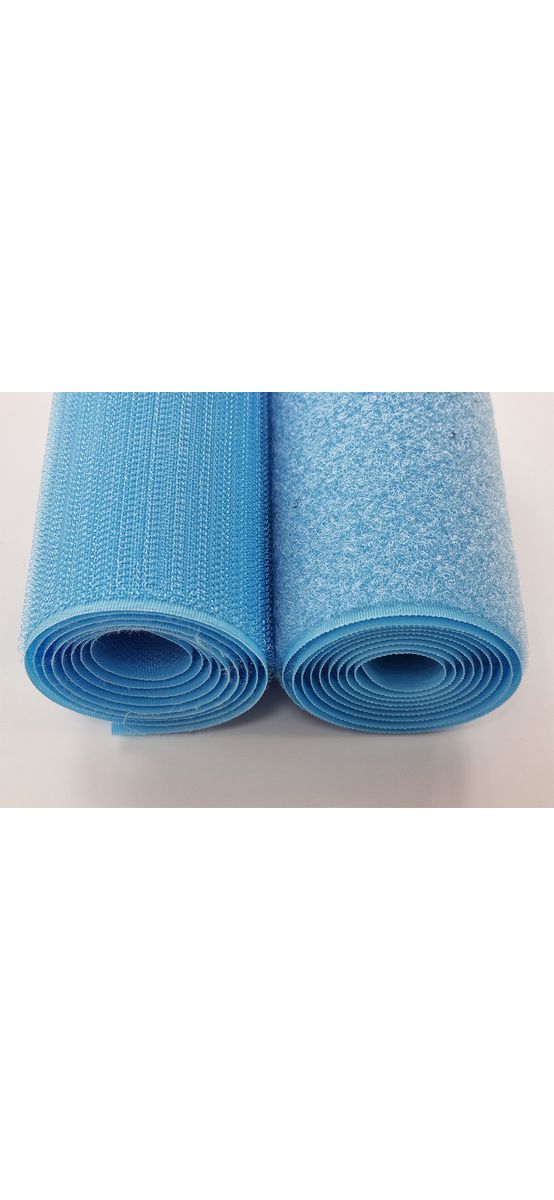 Set bandă arici, Velcro fără adeziv, benzi Hook and Loop, set bandă cu scai și puf ideală pentru cusut, role cu lățimea de 10cm - culoarea bleu