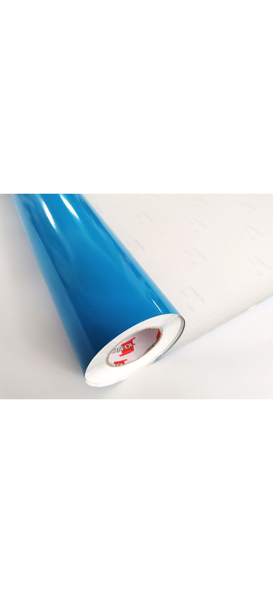Autocolant albastru Sky lucios Oracal 641G Economy Cal, Sky Blue 053, lățime 100 cm