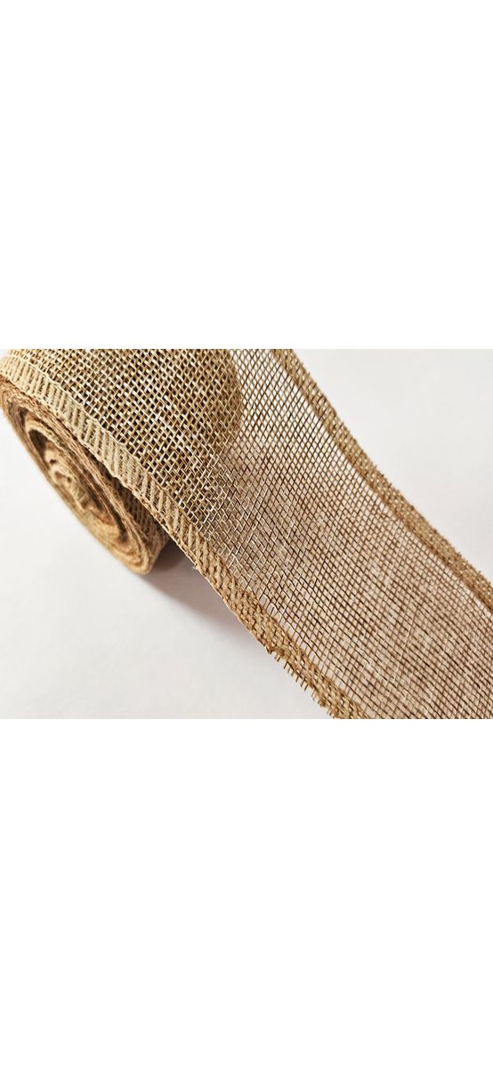 Bandă iută natur, pentru crafturi şi artizanat, rolă de 5 cm x 5.5 metri