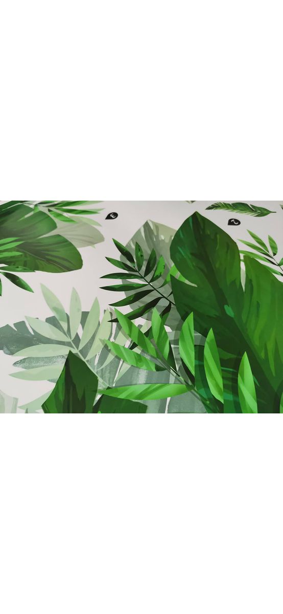 Sticker Frunze exotice, Folina, bordură decorativă verde, 150 cm lungime