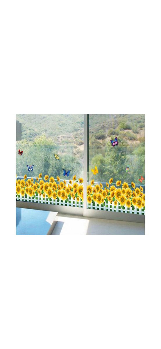 Sticker Floarea soarelui, Folina, bordură autoadezivă, 130 cm