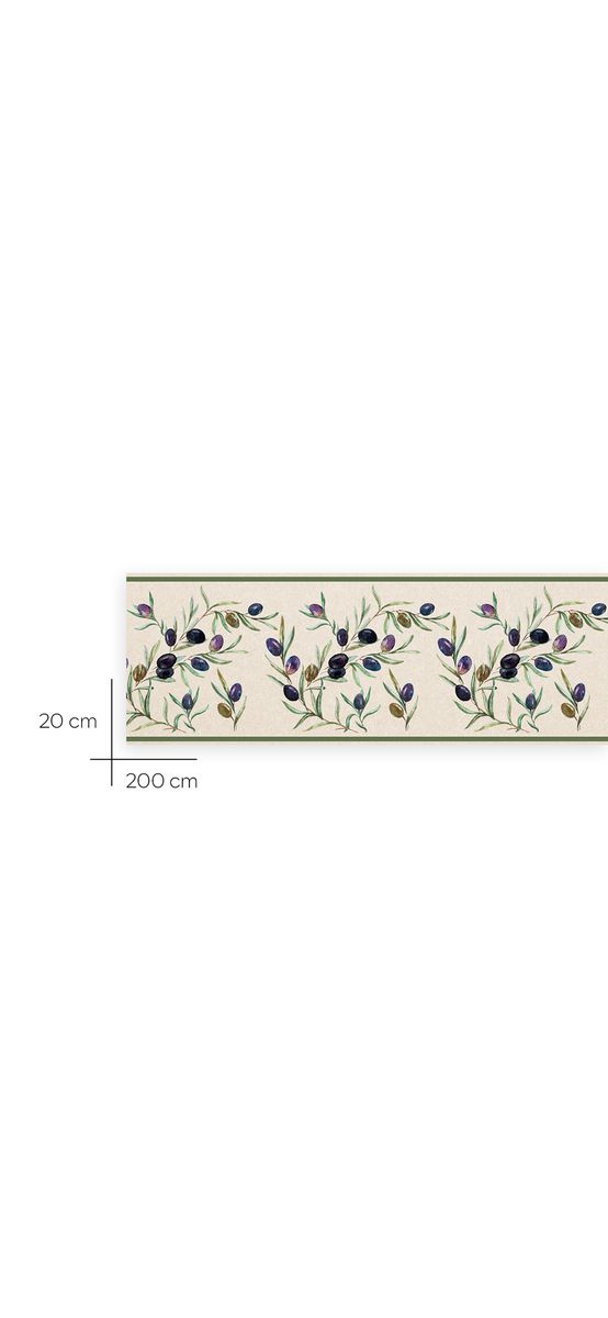 Bordură decorativă autoadezivă, Folina, model olive, textură concrete, rolă de 20x200 cm