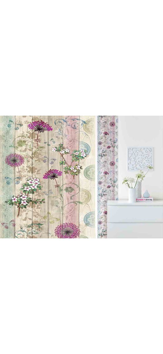 Sticker decorativ bordură vintage Floral Wood