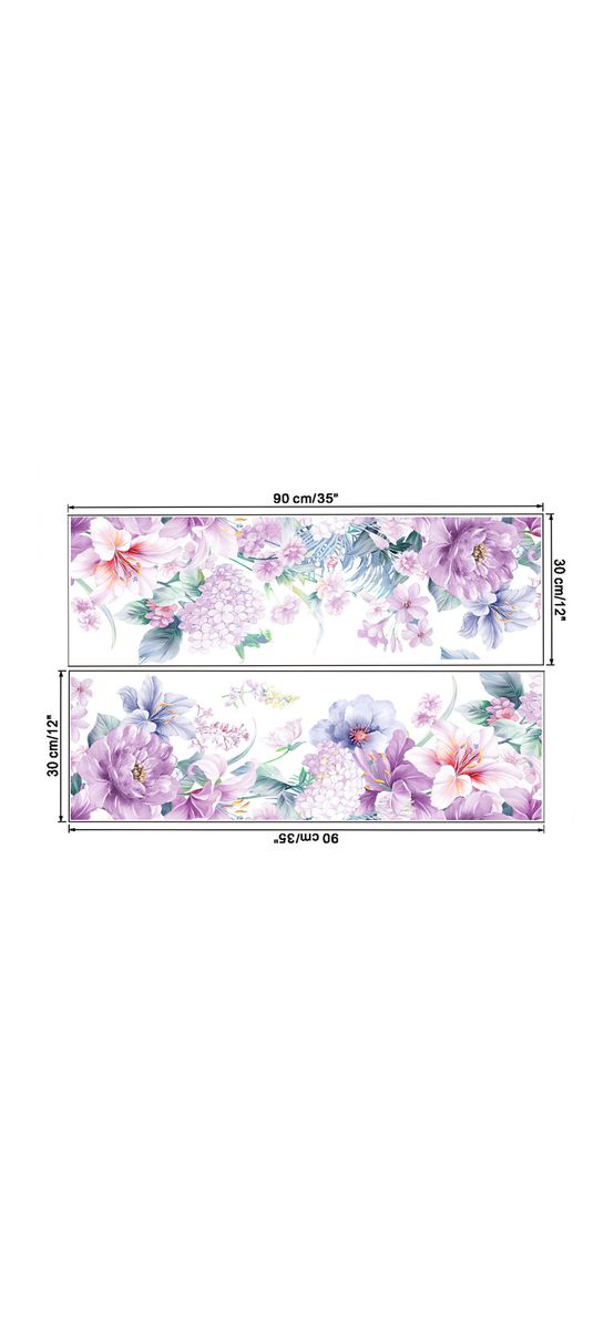 Stickere flori lila, Folina KSR37, 2 borduri decorative