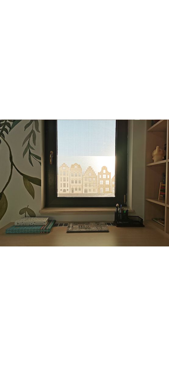 Folie geam electrostatică New Haven, d-c-fix, bordură decorativă cu lăţime de 45 cm