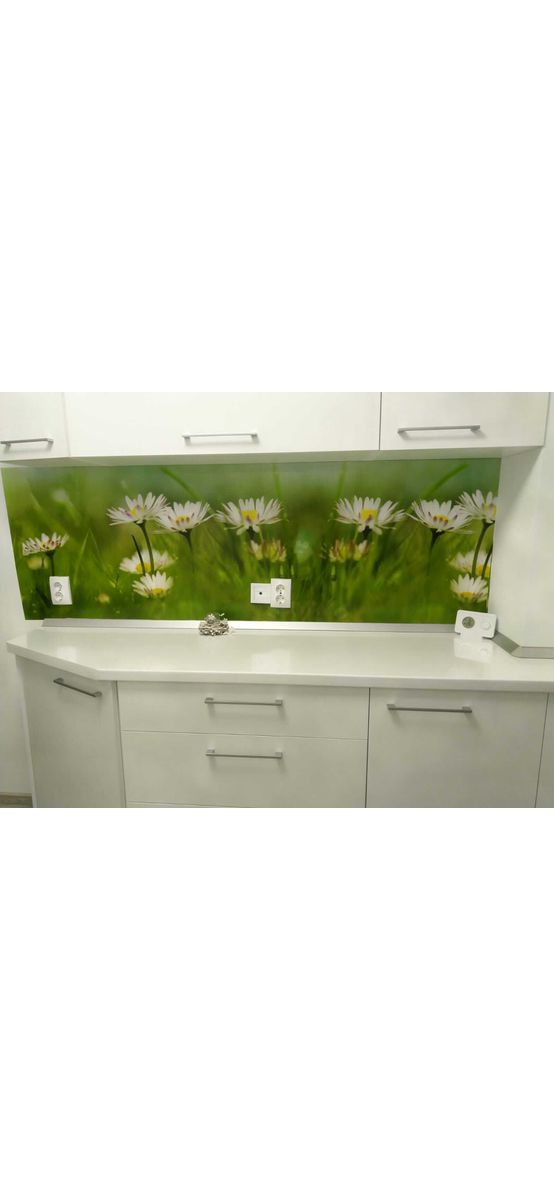 Autocolant decorativ Margarete, Folina, model floral, verde, 80x400 cm