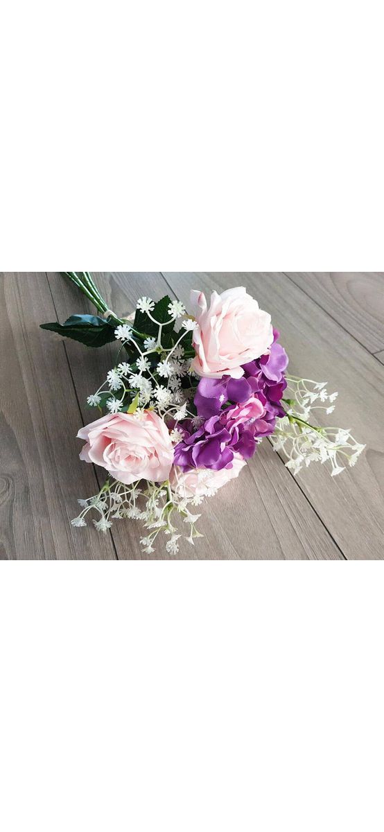 Buchet 3 trandafiri artificiali roz