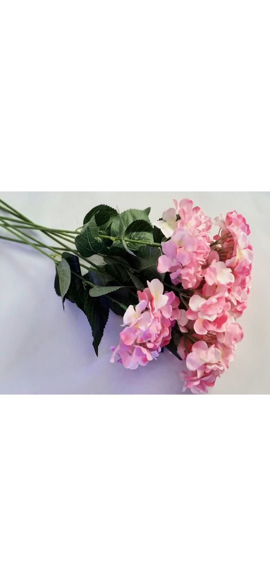 Buchet flori artificiale roz, 7 fire, 60 cm înălţime