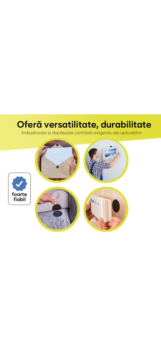 Buline din material tip Velcro (arici) cu bandă autoadezivă – diametru personalizabil- set de 30 de seturi