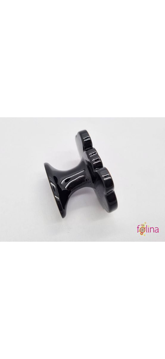 Mâner mobilă tip buton negru, design clasic