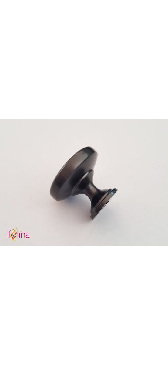 Mâner mobilă tip buton rotund, metalic gri antracit mat