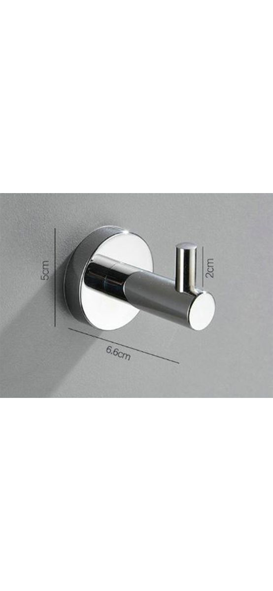 Cuier din inox periat, suport de perete pentru halate sau prosoape, model SUS304-9507L