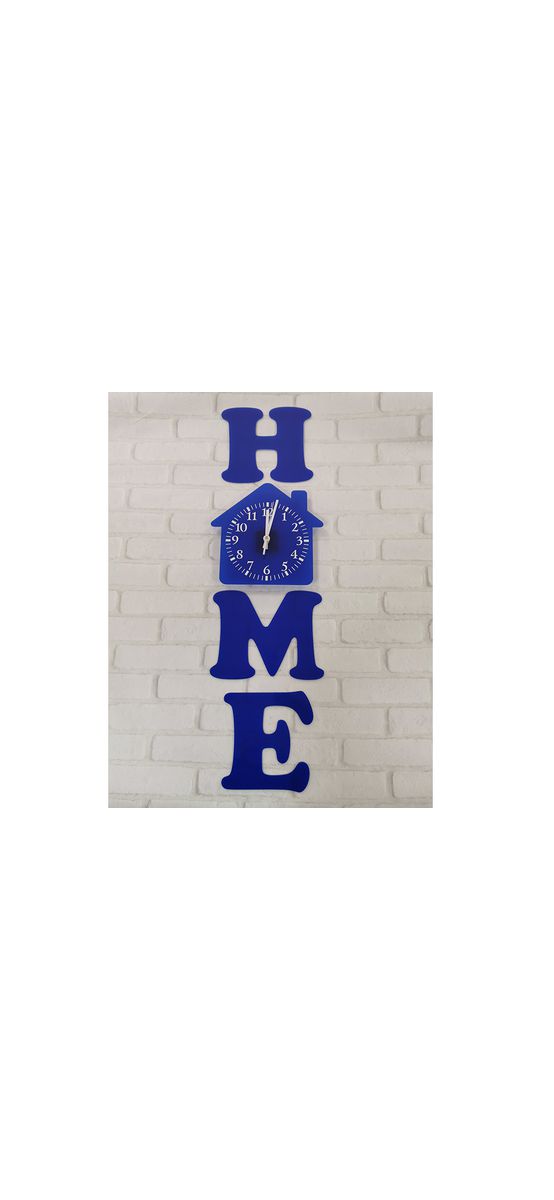 Ceas de perete Home, Folina, culoare albastru, dimensiune ceas 25 cm
