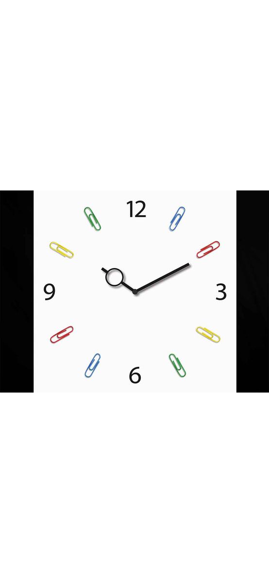 Ceas decorativ Working Time, Eurographics, pătrat, 30 x 30 cm