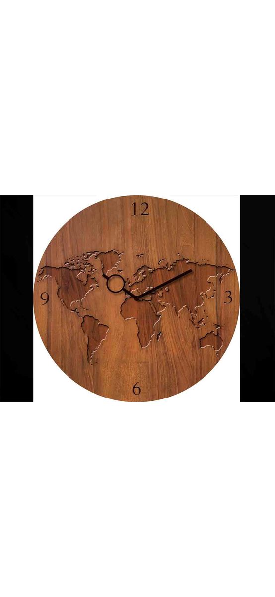 Ceas decorativ rotund Wood World Time