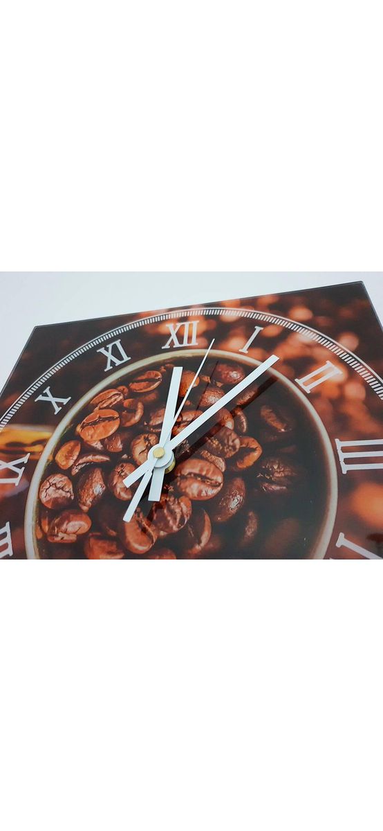 Ceas perete, Folina, model Boabe cafea, pentru bucătărie, 30x30 cm