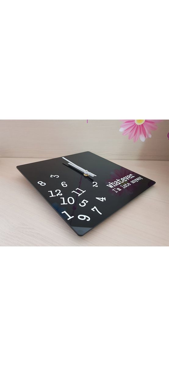 Ceas perete Whatever, Folina, culoare negră, dimensiune ceas 25x25 cm