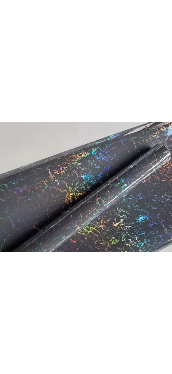 Autocolant marmură gri cu efect holografic, Magic Marble - 75x250 cm