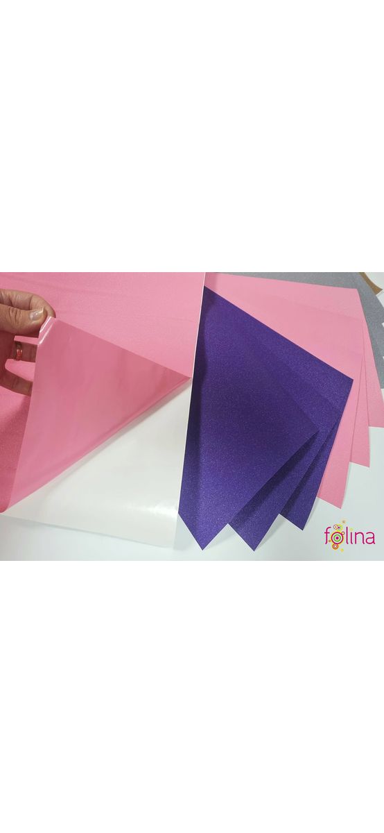 Set 15 coli A4 autocolant glitter, diferite culori