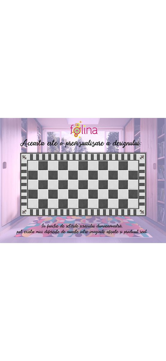 Covor antiderapant pentru bucătărie, din pvc, model geometric, linoleum antiderapant la rolă de 80x158 cm