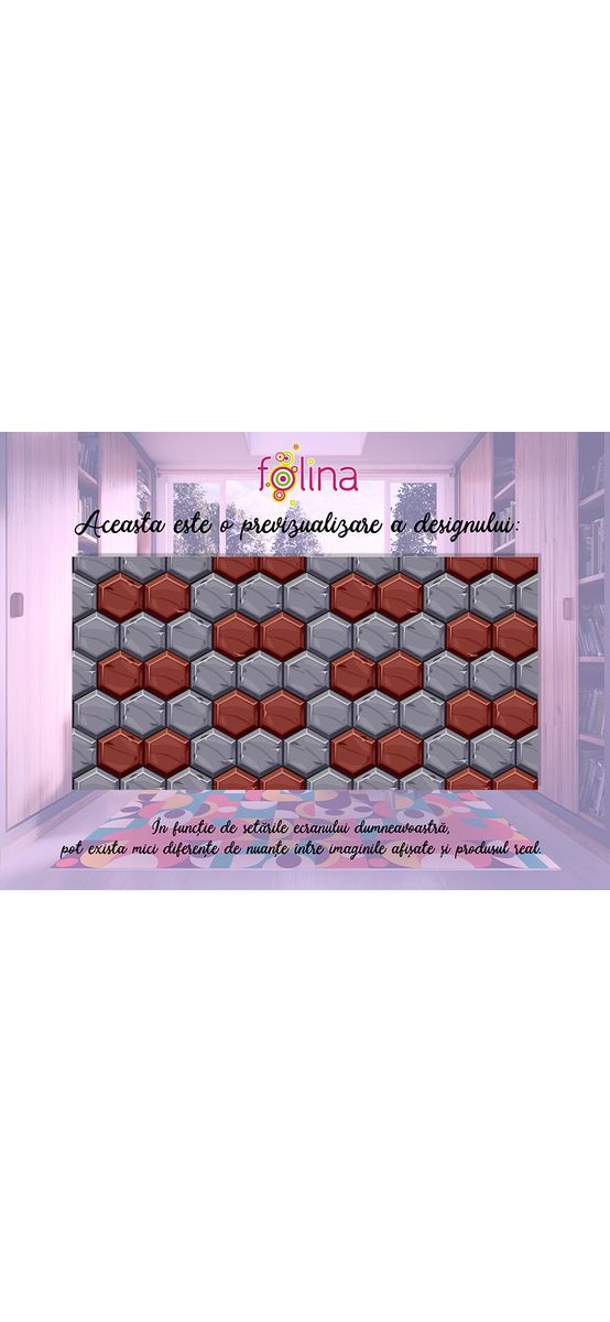 Covor antiderapant pentru hol și terasă, din pvc, model Oviedo, linoleum antiderapant la rolă de 80x158 cm