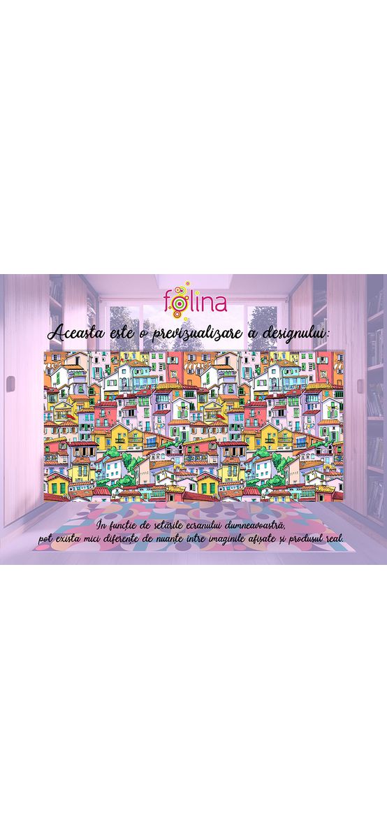 Covor antiderapant pentru bucătărie, din pvc, model Urban, linoleum antiderapant la rolă de 80x158 cm