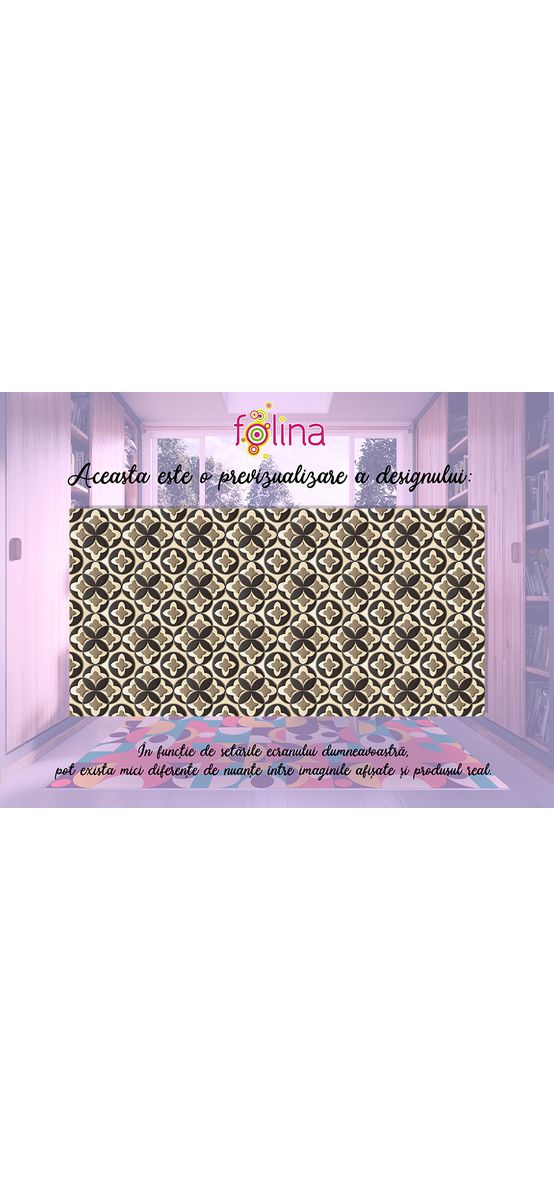 Covor antiderapant pentru bucătărie, din pvc, model Veria, linoleum antiderapant la rolă de 80x158 cm