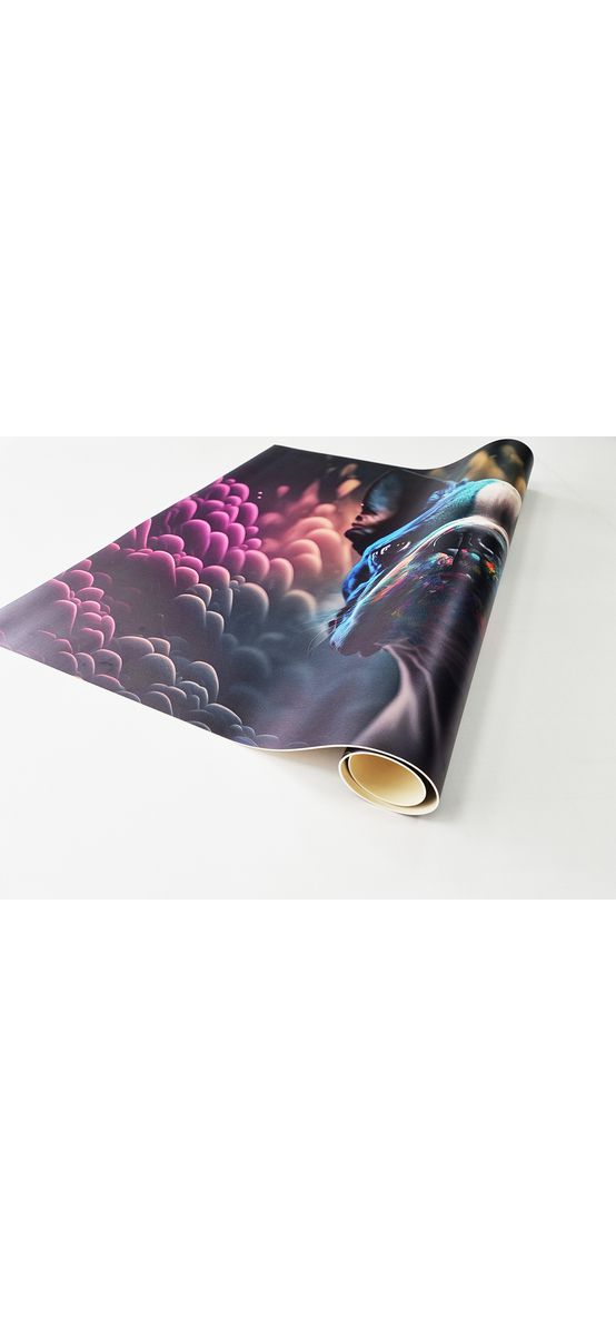 Covor antiderapant din vinil, model multicolor, 79 x 100 cm