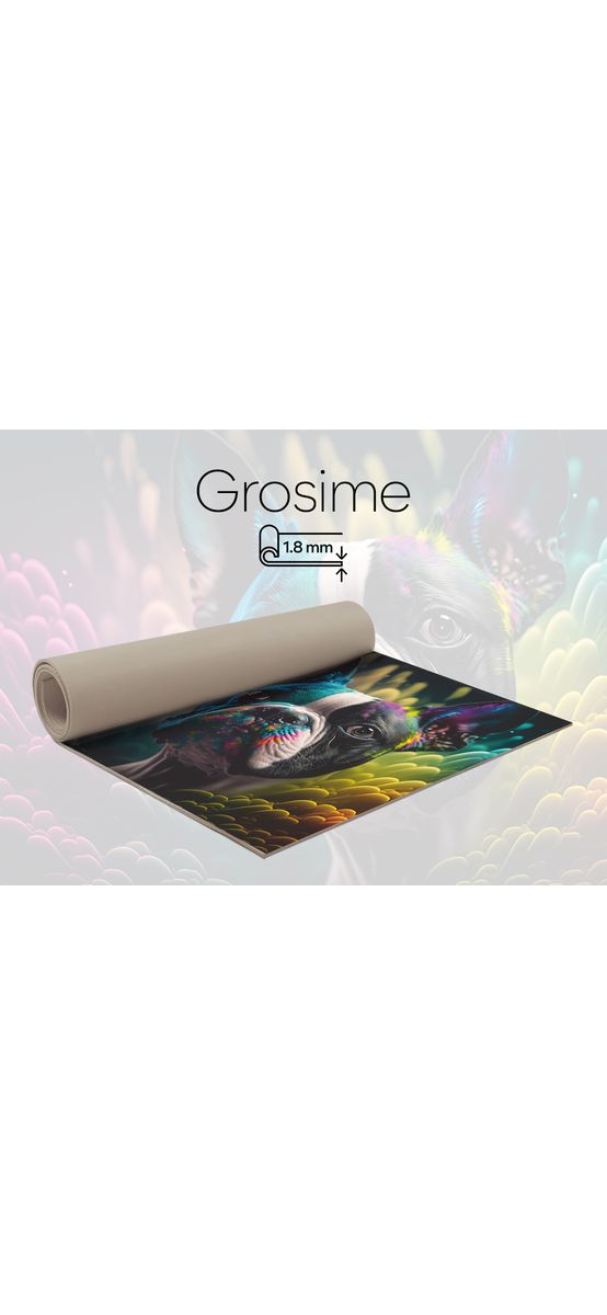 Covor antiderapant din vinil, model multicolor, 79 x 100 cm