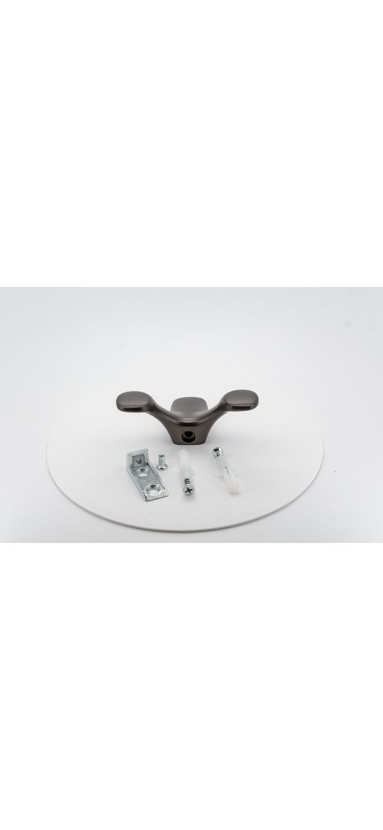 Cuier din inox gri, suport de perete pentru halate sau prosoape, model SUS304-gri