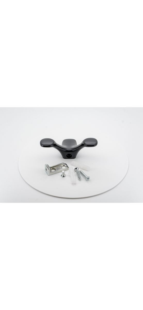 Cuier din inox negru, suport de perete pentru halate sau prosoape, model SUS304-negru