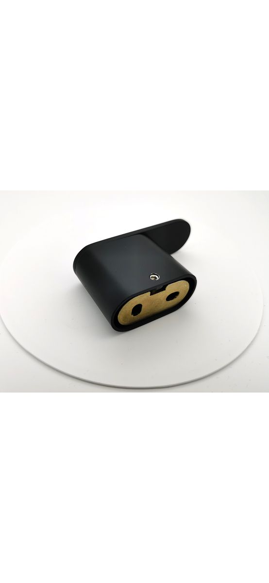 Cuier oval, negru, suport de perete pentru halate sau prosoape, model X20754H