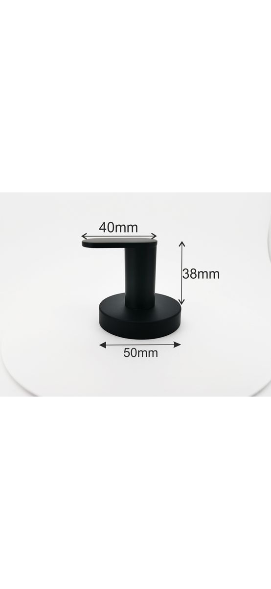Cuier rotund, negru, suport de perete pentru halate sau prosoape, model 2807