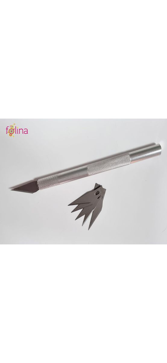 Cuţit decoraţiuni, tăiere fină pentru hobby şi craft, cu 5 rezerve