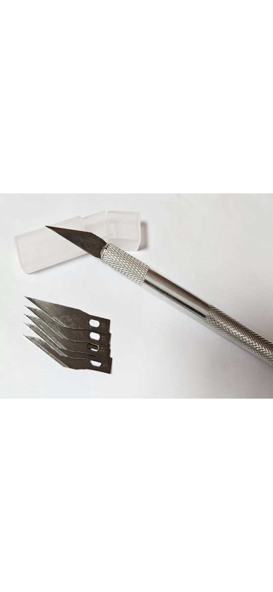 Set profesional crafting: pensetă, cutter precizie cu rezerve, 4 unelte de detaliu – Ideal pentru handmade și artizanat