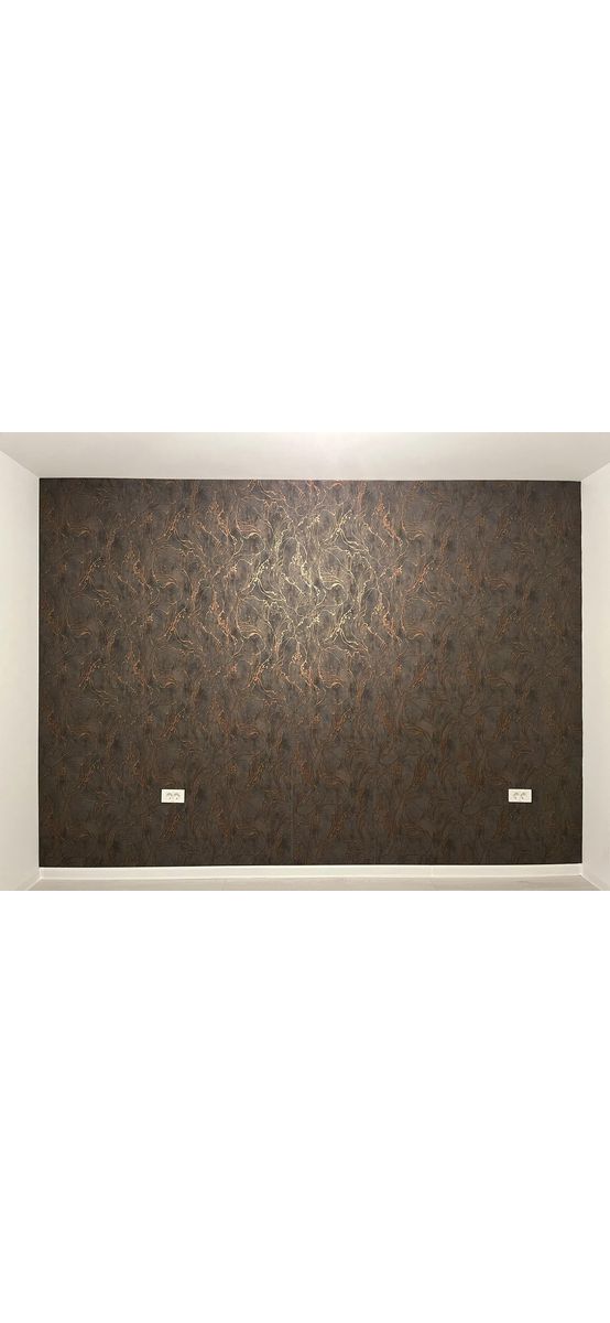 Tapet gri închis cu model abstract bronz, Marburg City Glow 34256