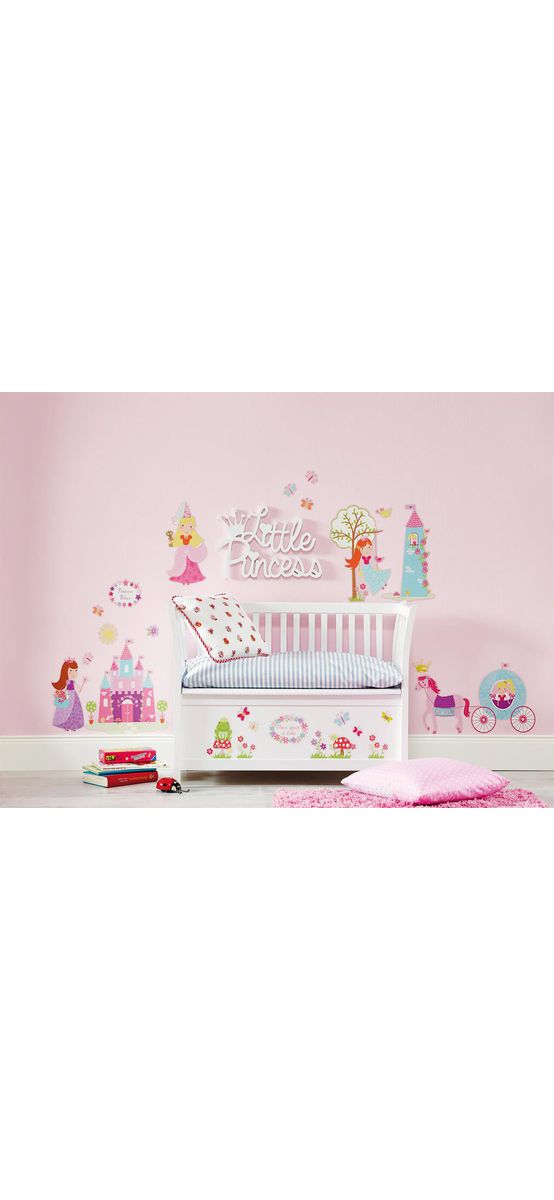 Decorațiune perete Little Princess, d-c-fix, alb, 40 x 27 cm