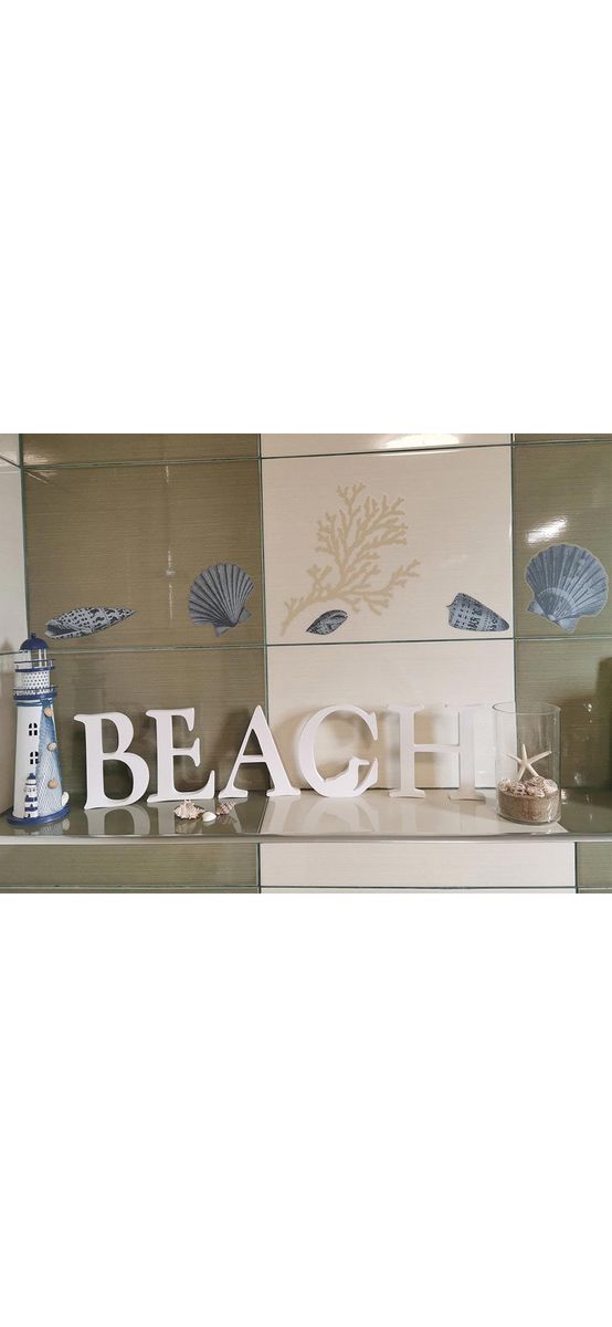 Litere decorative Beach, d-c-fix, albe, 88 x 15 cm