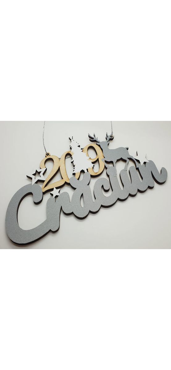 Decoraţiune din lemn Crăciun 2019