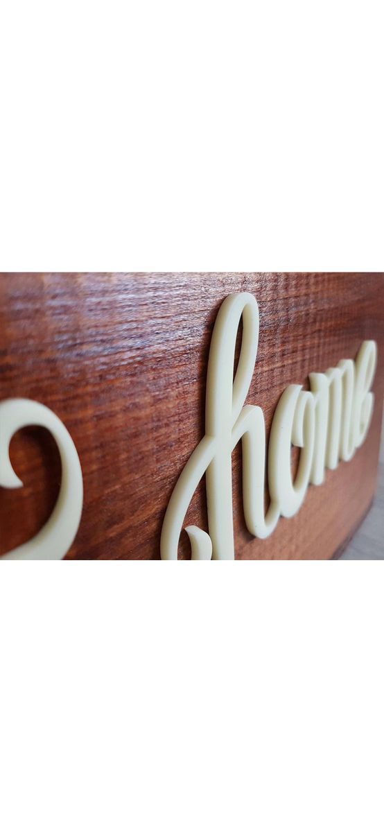 Decoraţiune din lemn şi acril bej Home sweet home