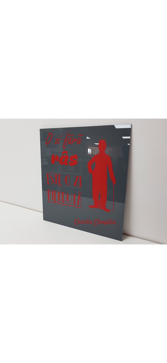 Tablou mesaj motivaţional Râzi, Folina, decorațiune cu text, dimensiune tablou 30x34 cm