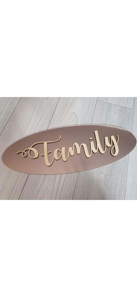 Decoraţiune perete Family, Folina, culoare bronz, dimensiune decorațiune 60x22 cm